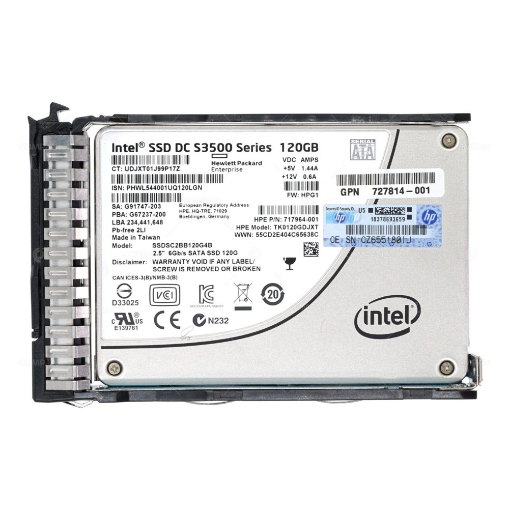 718136-001 HP SSD 120GB SATA 6G 2.5" SFF HOT-SWAP