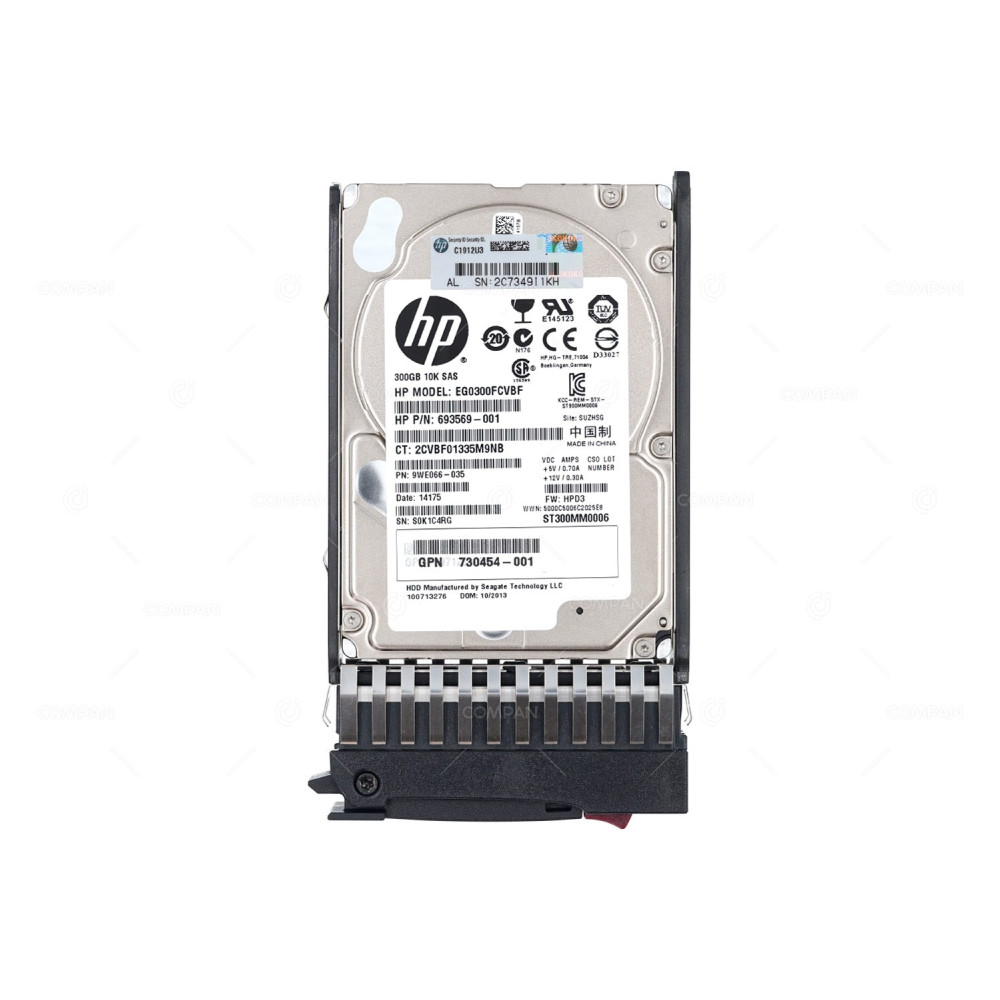 730709-001 HP HDD 300GB 10K SAS 6G DP 2.5" SFF HOT-SWAP
