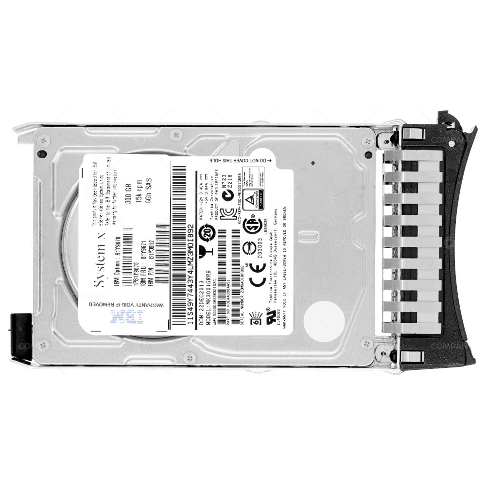 81Y9671 IBM HDD 300GB 15K SAS 6G 2.5" SFF HOT-SWAP