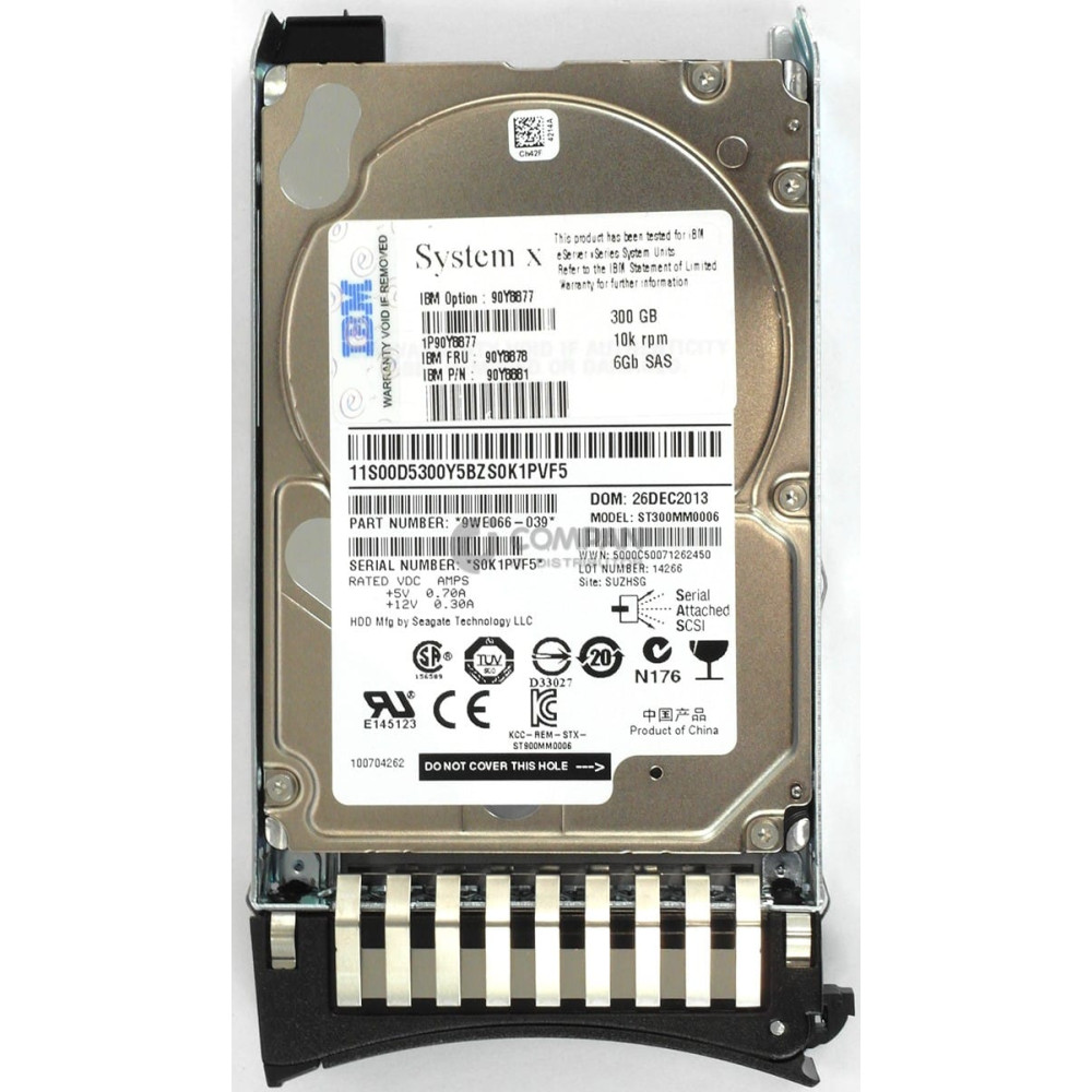 90Y8878 IBM HDD 300GB 10K SAS 6G 2.5" SFF HOT-SWAP
