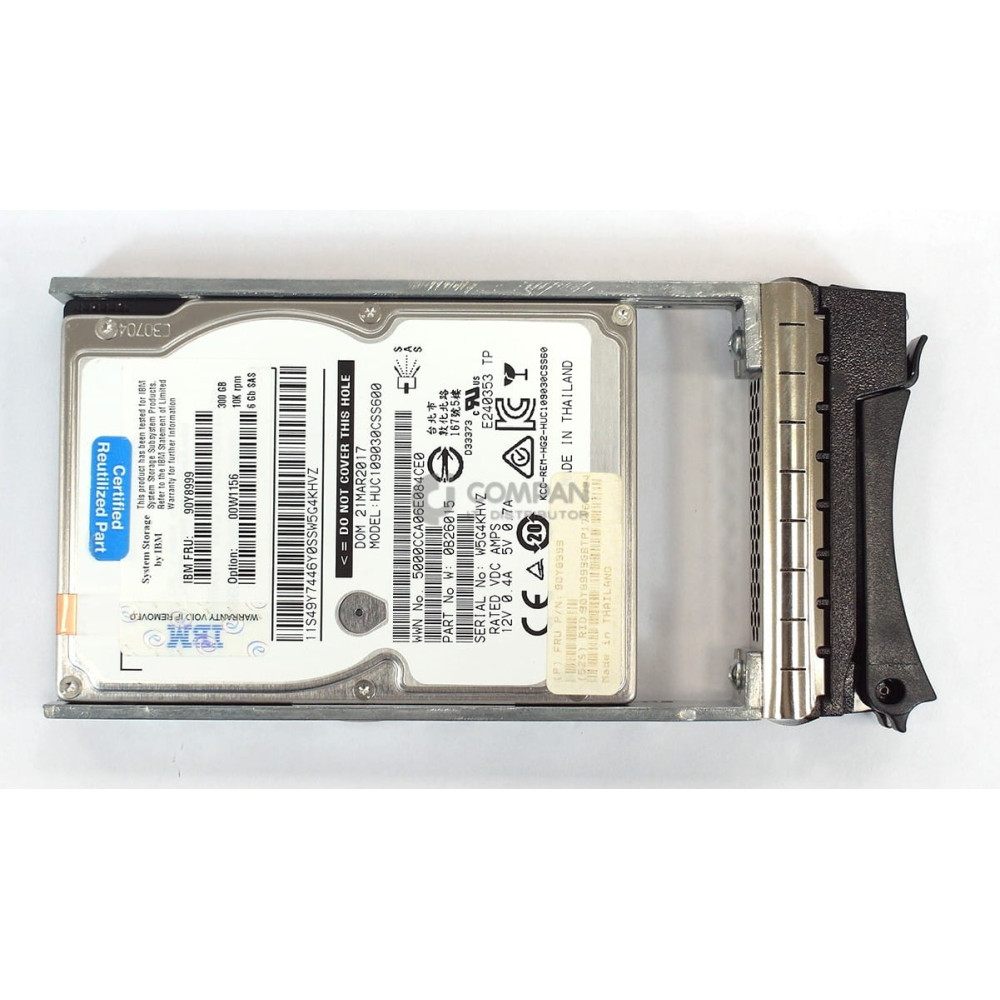90Y8999 IBM HDD 300GB 10K SAS 6G 2.5" SFF FOR IBM SYSTEM STORAGE DS3524