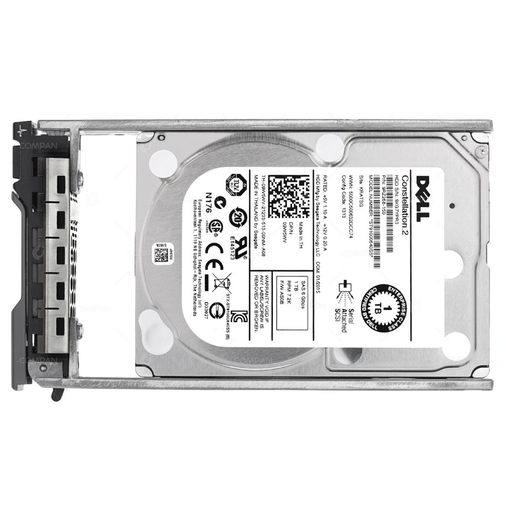 9W5WV DELL HDD 1TB 7.2K SAS 6G 2.5" SFF HOT-SWAP
