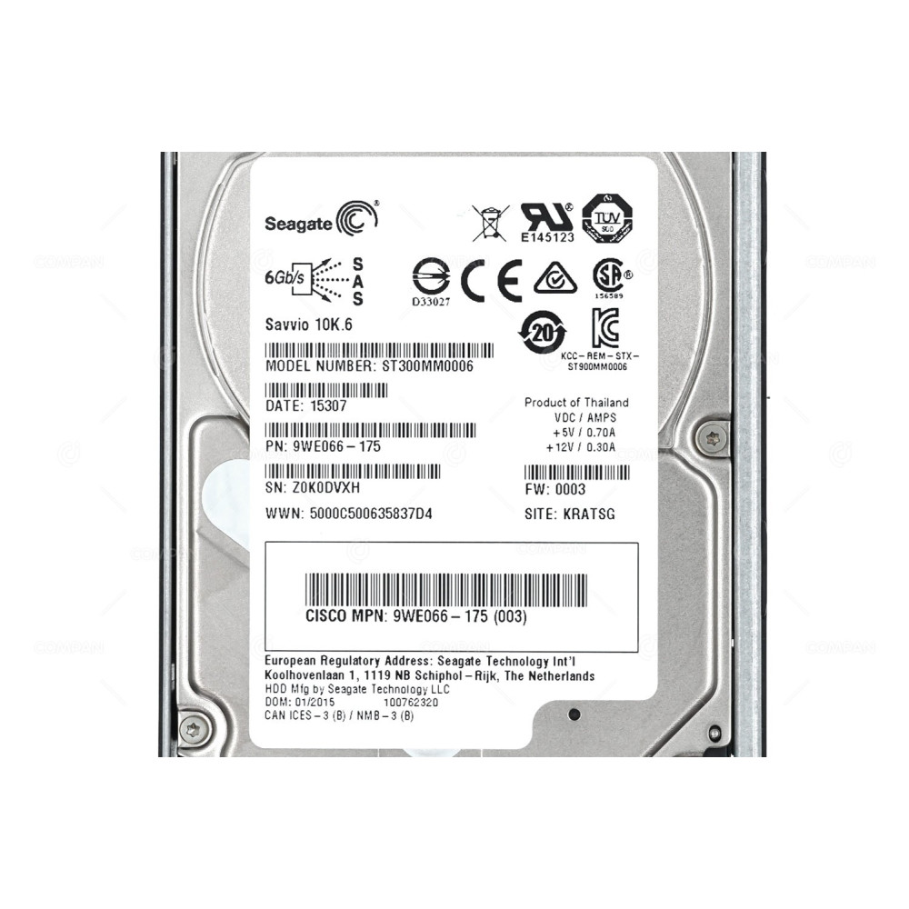 A03-D300GA2 CISCO HDD 300GB 10K SAS 6G 2.5" SFF HOT-SWAP