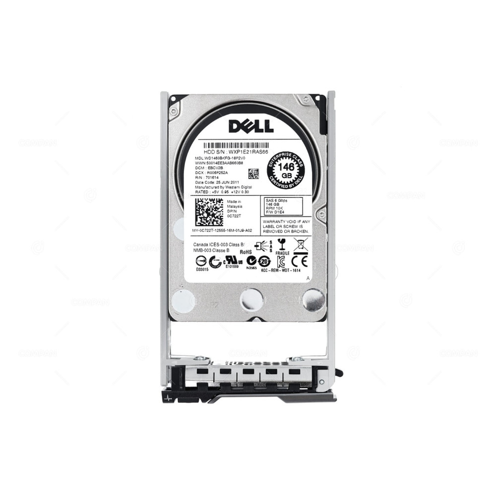 C722T DELL HDD 146GB 10K SAS 6G 2.5" SFF HOT-SWAP