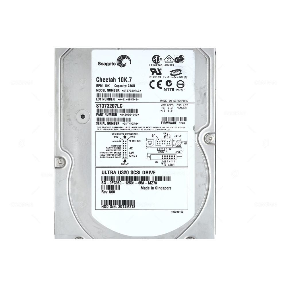 FC960 DELL 73GB 10K U320 SCSI 3.5 LFF HOT-SWAP
