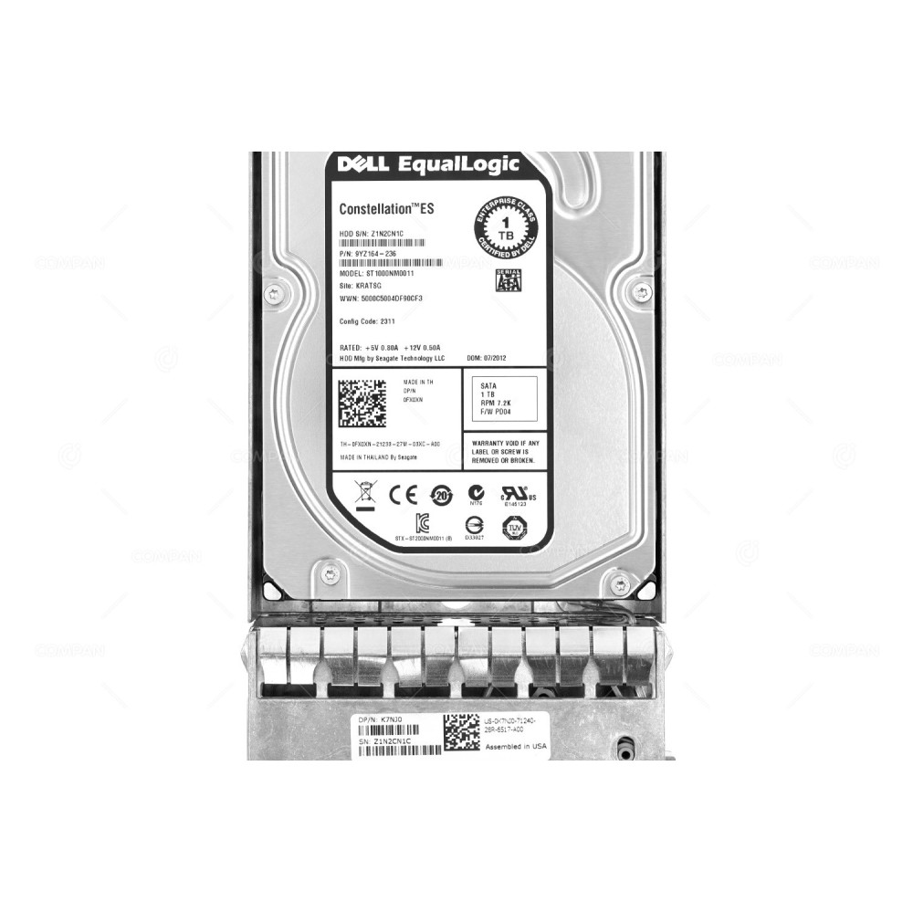 FX0XN DELL HDD 1TB 7.2K SATA 3G 3.5" LFF HOT-SWAP FOR DELL EQUALLOGIC
