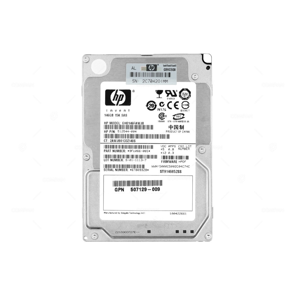 ST9146852SS SEAGATE HDD 146GB 15K SAS 6G 2.5" SFF HOT-SWAP