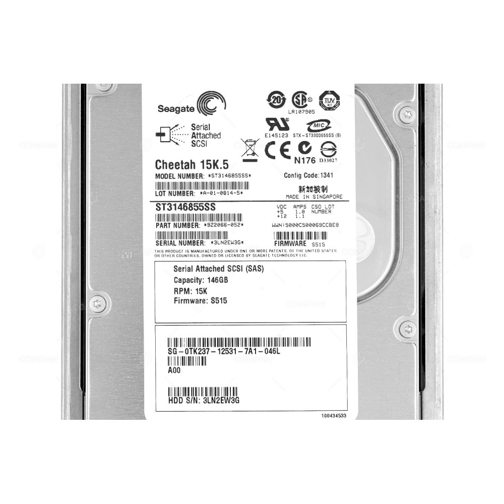TK237 DELL HDD 146GB 15K SAS 3G 3.5" LFF HOT-SWAP