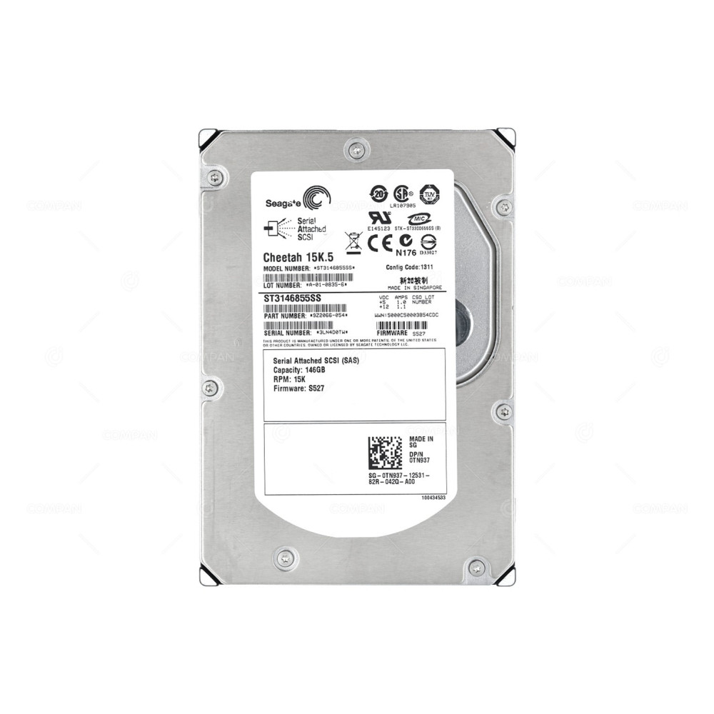 TN937 DELL HDD 146GB 15K SAS 3G 3.5" LFF HOT-SWAP