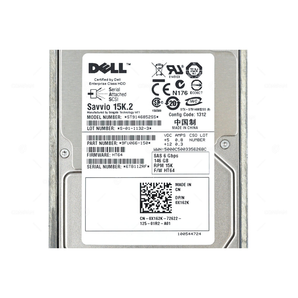 X162K DELL HDD 146GB 15K SAS 6G 2.5" SFF HOT-SWAP