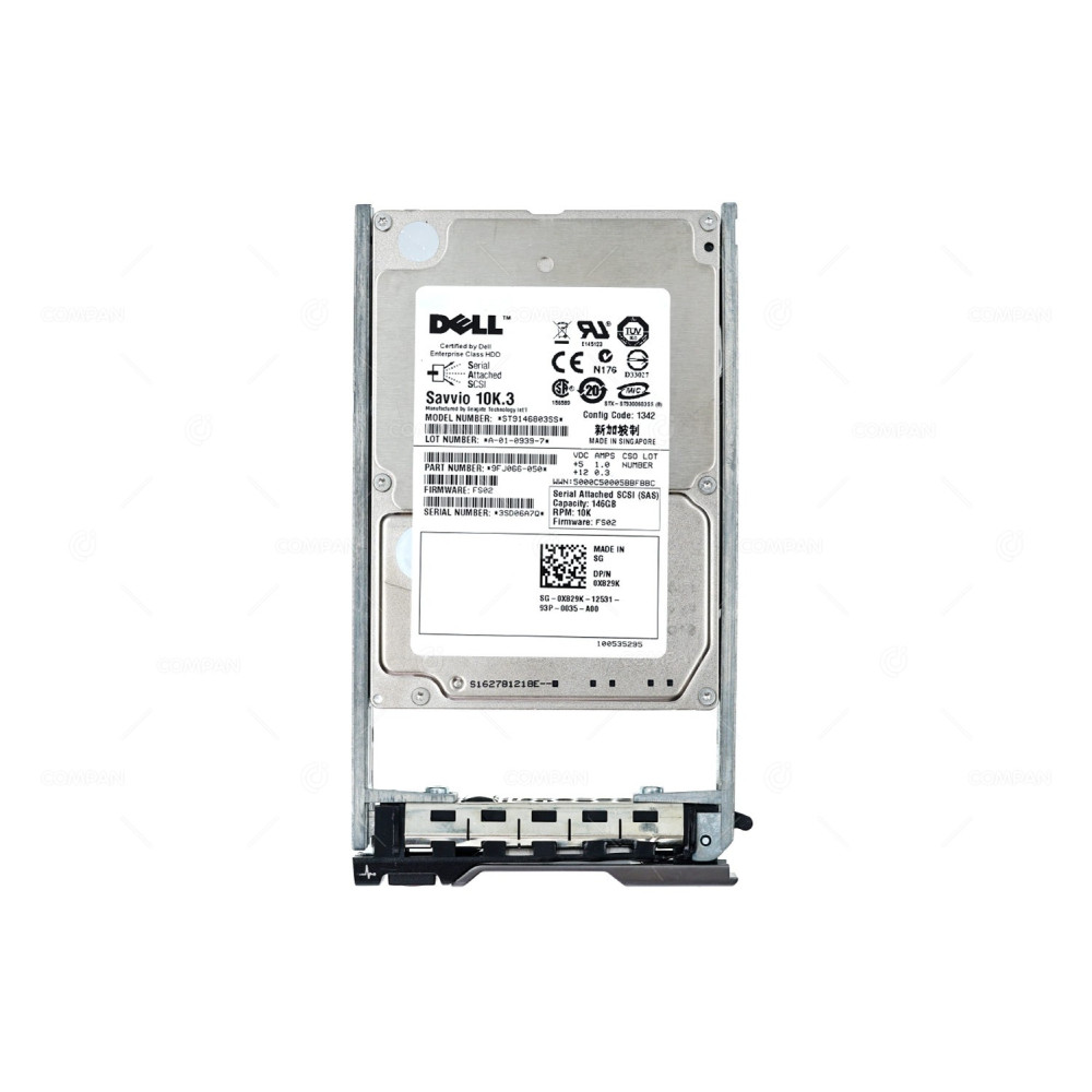 X829K DELL HDD 146GB 10K SAS 6G 2.5" SFF HOT-SWAP
