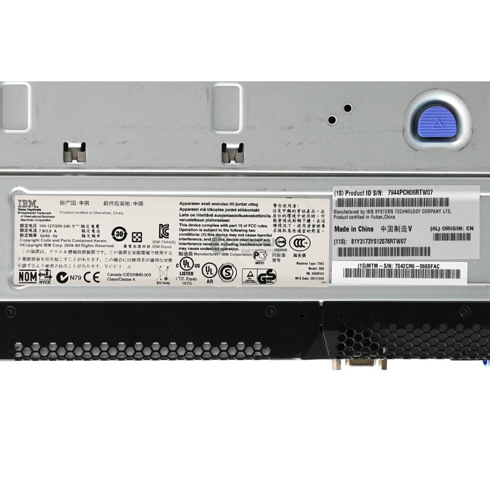 X3550 M3-4SFF IBM IBM SYSTEM X -[7945AC1]- 1X INTEL XEON E5630 @ 2.53GHZ RAM 4GB(2X 2GB OTHER ) ()