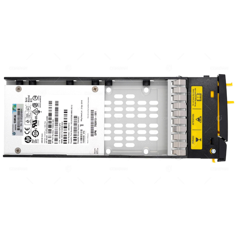 761924-001 HP SSD 480GB SAS 6G 2.5" SFF HOT-SWAP FOR 3PAR STORESERV