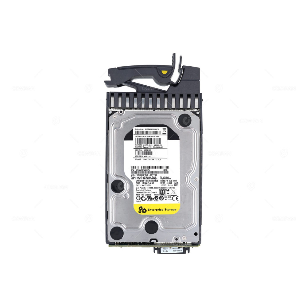 X298A NETAPP HDD 1TB 7.2K SATA 3G 3.5" LFF FOR FAS2020 FAS2040