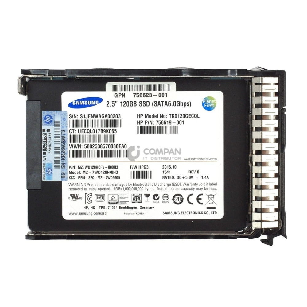 757361-001 HP SSD 120GB SATA 6G 2.5" SFF HOT-SWAP
