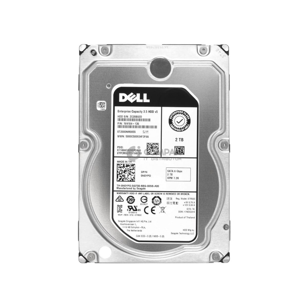 N0YPD DELL HDD 2TB 7.2K SATA 6G 3.5" LFF