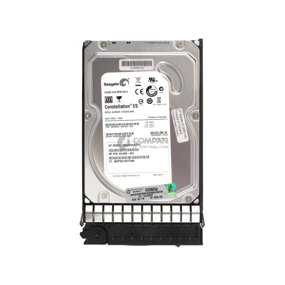 395501-002 HP HDD 500GB 7.2K SATA 3.5" LFF
