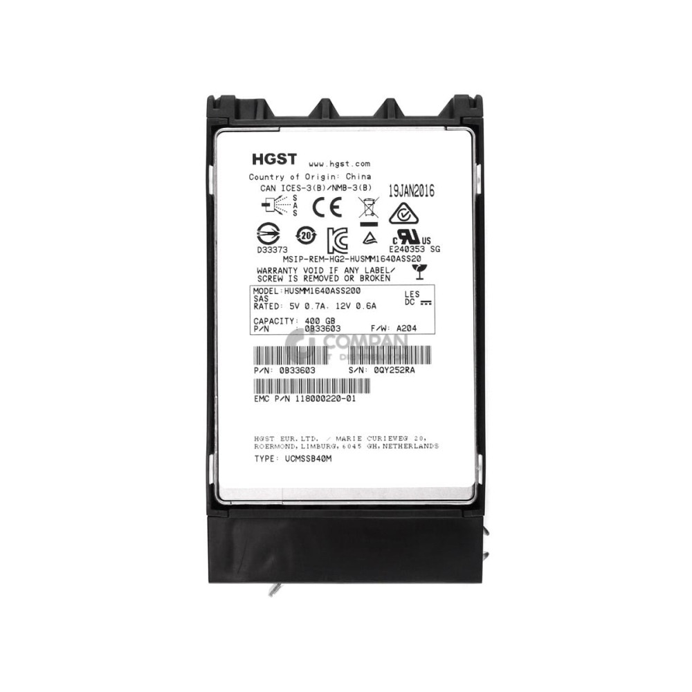 403-0157-01 EMC SSD 400GB SAS 12G 2.5" SFF HOT-SWAP FOR EMC ISILON S210