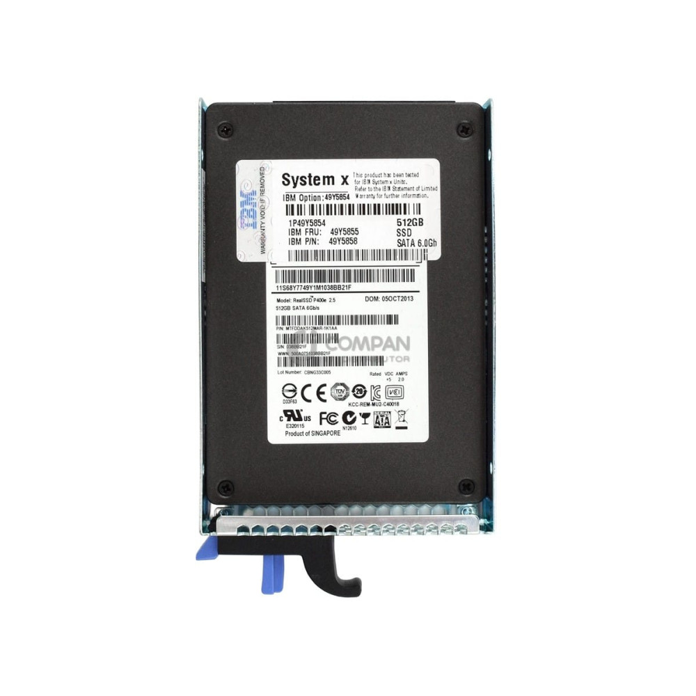 49Y5855 IBM HARD DRIVE 512GB 6G 2.5 SSD SATA III 49Y5858, 49Y5854