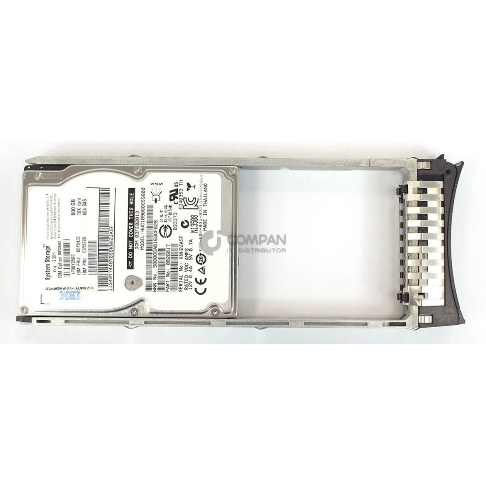 00Y2430 IBM HDD 600GB 10K SAS 6G 2.5" SFF HOT-SWAP FOR STORWIZE V3700