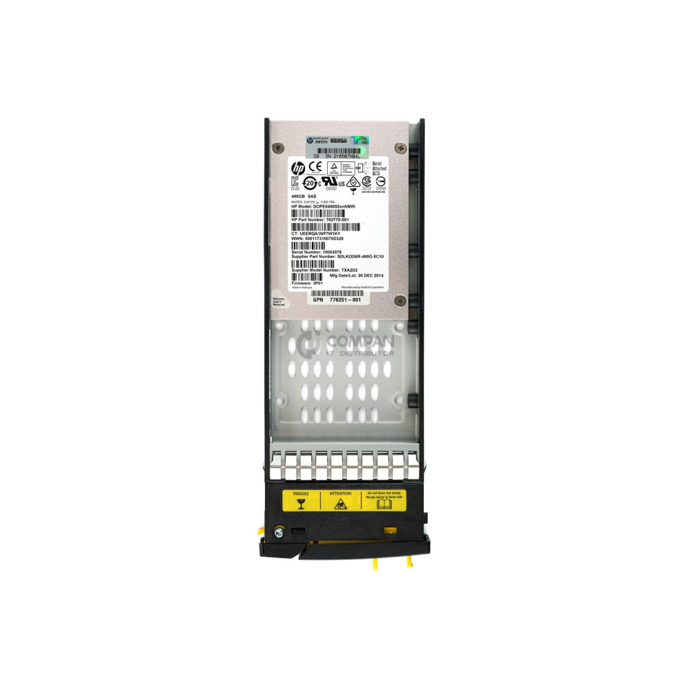 778179-001 HP HDD 480GB SAS 6G CMLC 2.5" SFF HOT-SWAP