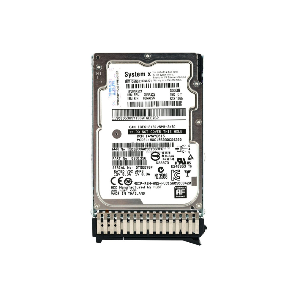 00NA222 IBM HDD 300GB 15K SAS 12G 2.5" SFF HOT-SWAP