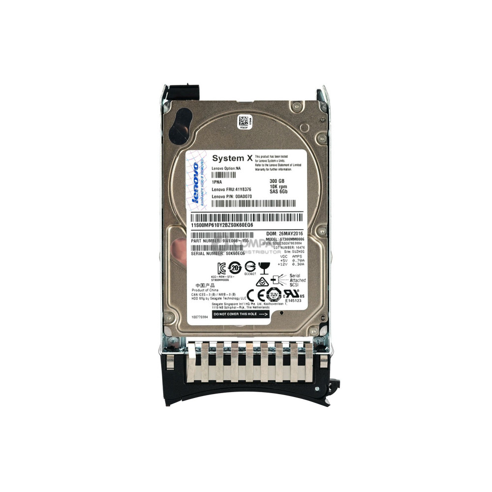 41Y8376 IBM HDD 300GB 10K SAS 6G 2.5" SFF M2, M3, M4