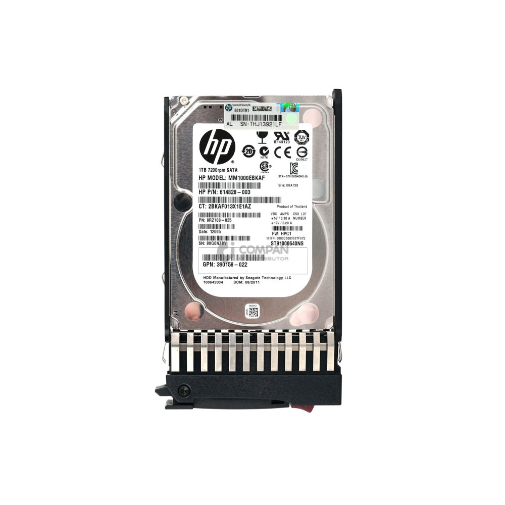 626162-001 HP HDD 1TB 7.2K SATA 3G 2.5" SFF