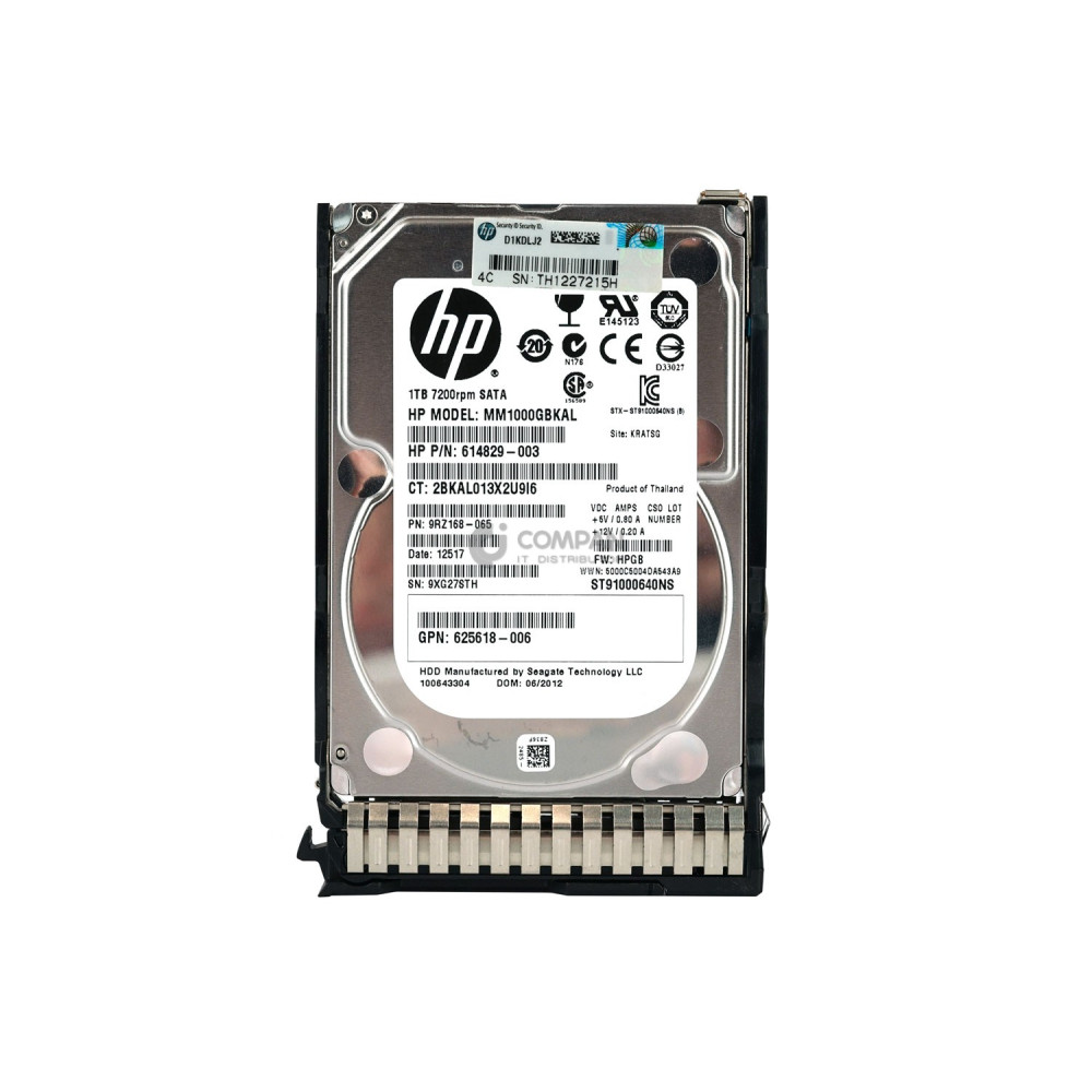 656108-001 HP HDD 1TB 7.2K SATA 6G 2.5" SFF HOT-SWAP GEN8