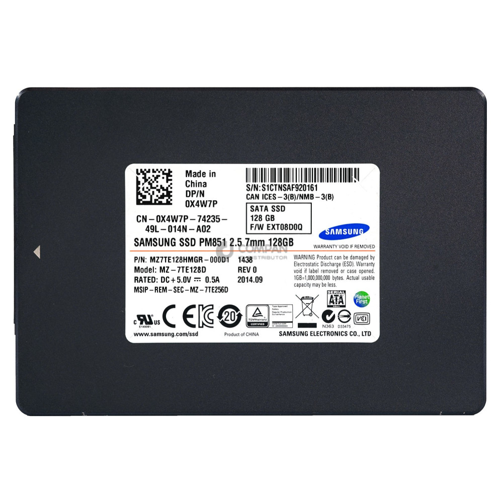 X4W7P DELL 128GB SSD 2.5 SATA