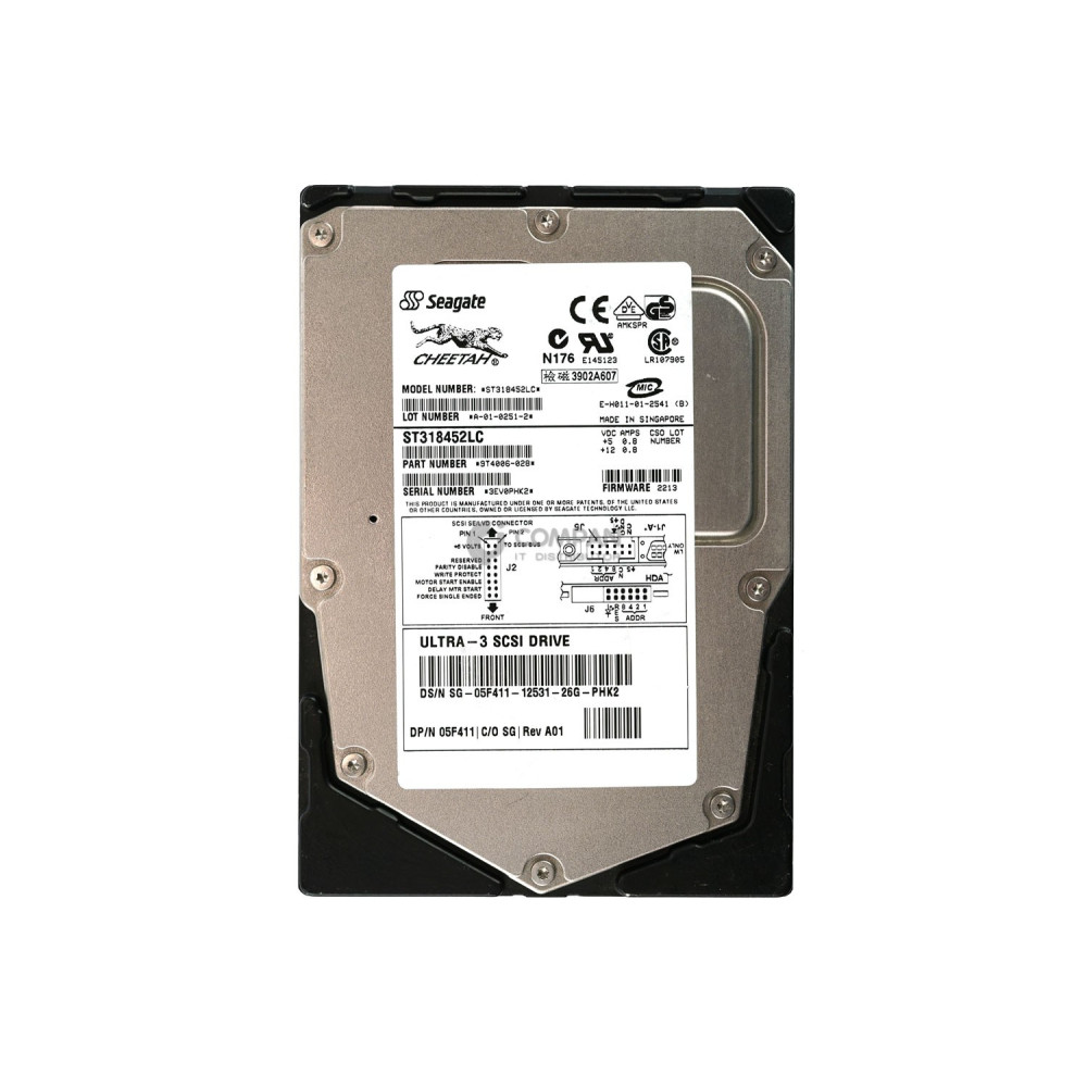5F411 DELL HARD DRIVE 18GB 15K U160 3.5 SCSI