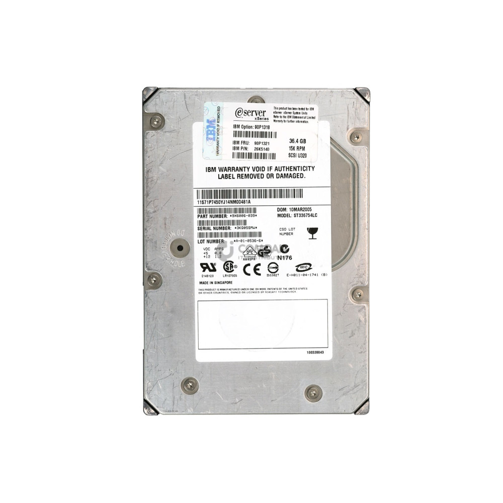 90P1321 IBM HARD DRIVE 36.4GB 15K 3.5 U320 SCSI