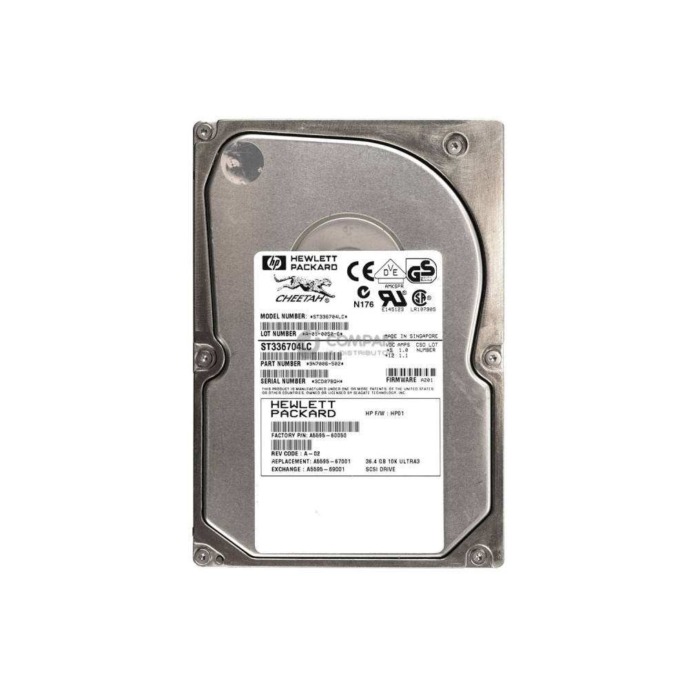 ST336704LCV SEAGATE HARD DRIVE 36GB 10K U320 3.5 SCSI