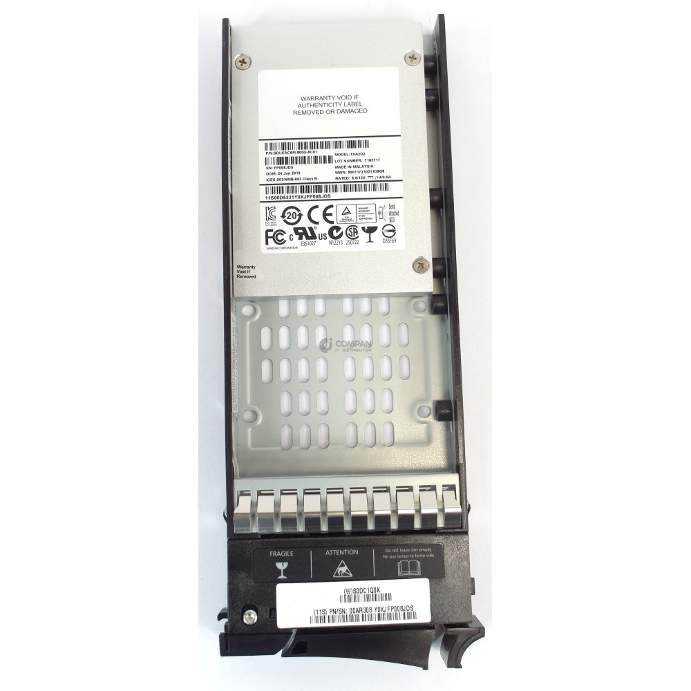 00AR444 IBM 800GB SSD SAS 12G 2.5" SFF HOT-SWAP FOR STORWIZE V7000