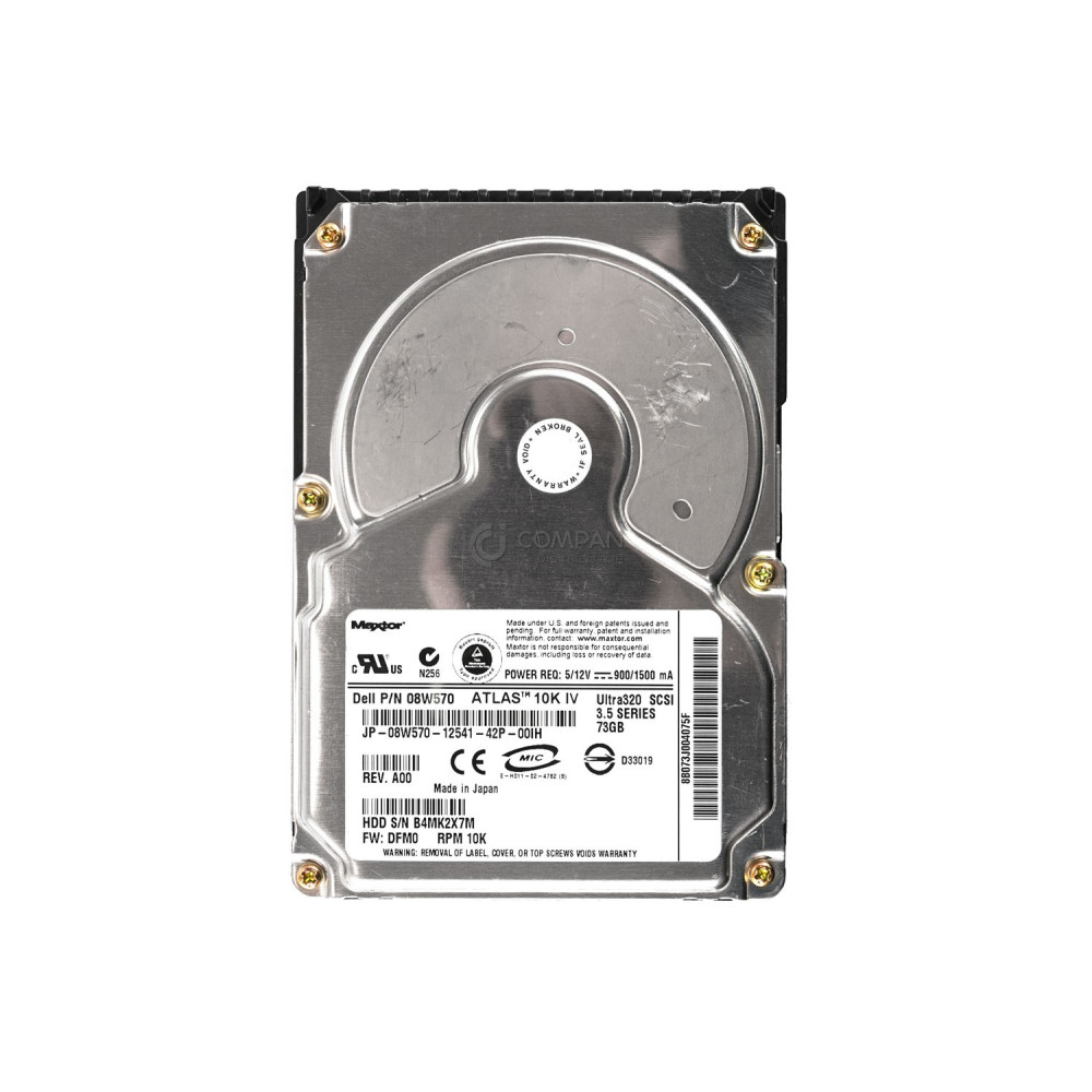 8W570 DELL HARD DRIVE 73GB 10K ULTRA320 SCSI 3.5