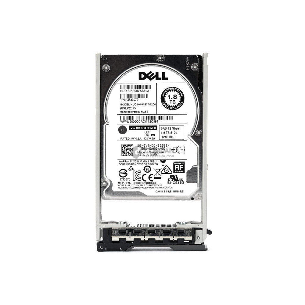 VTHDD DELL HDD 1.8TB 10K SAS 12G 2.5" SFF 512E