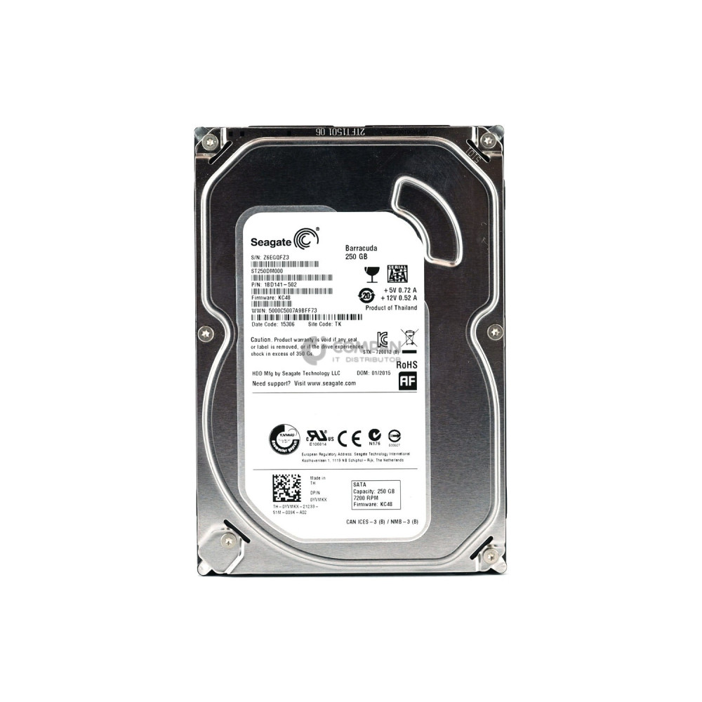 YVMKX DELL HARD DRIVE 250GB 7.2K  6G 3.5 SATA