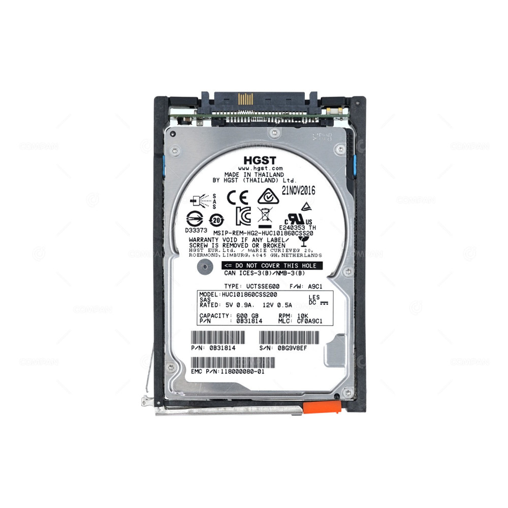 005051466 EMC HDD 600GB 10K SAS 6G 2.5" LFF HOT-SWAP FOR EMC VNX
