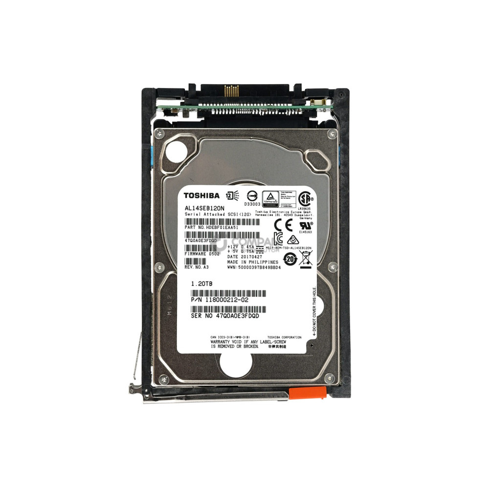 005052303 EMC HDD 1.2TB 10K SAS 6G 2.5" SFF FOR EMC VNX STORAGE