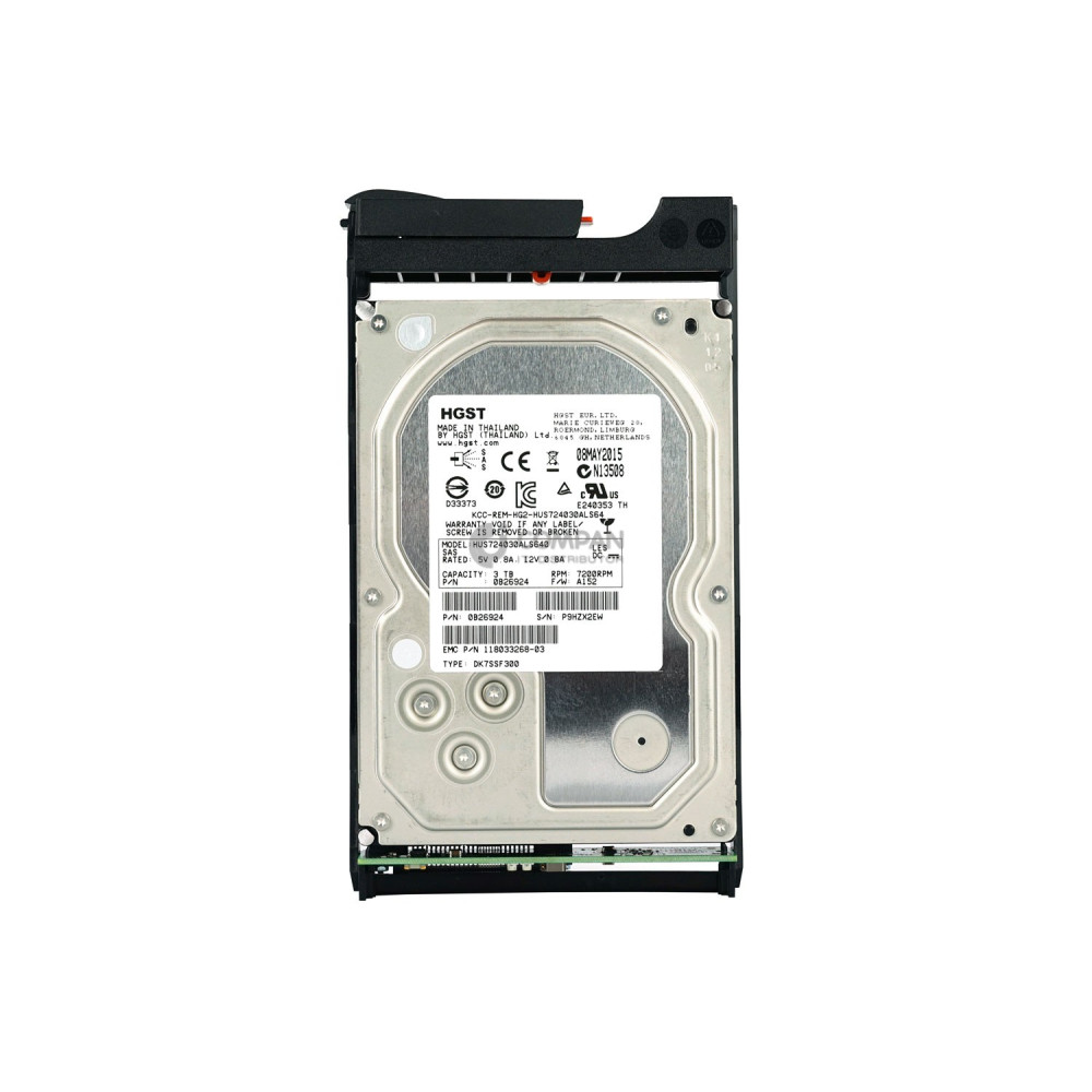 005032934 EMC HDD 3TB 7.2K SAS 6G 3.5 HOT-SWAP FOR DATADOMAIN DD2500