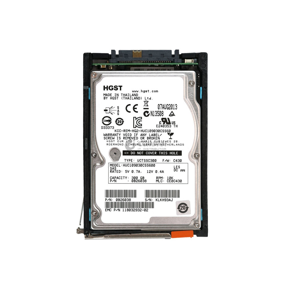 005049799 EMC HDD 300GB 10K SAS 6G 2.5" SFF HOT-SWAP FOR EMC VNX