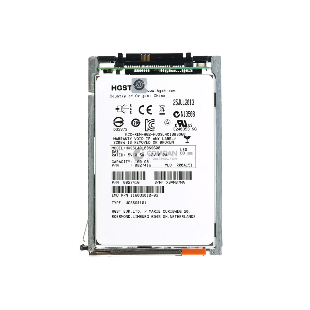 005050367 EMC SSD 100GB SAS 6G 2.5" SFF HOT-SWAP FOR EMC VNX