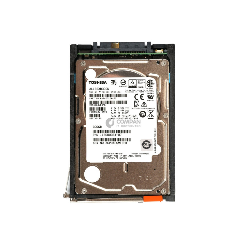 005050845 EMC HDD 300GB 15K SAS 6G 2.5" SFF HOT-SWAP FOR VNX