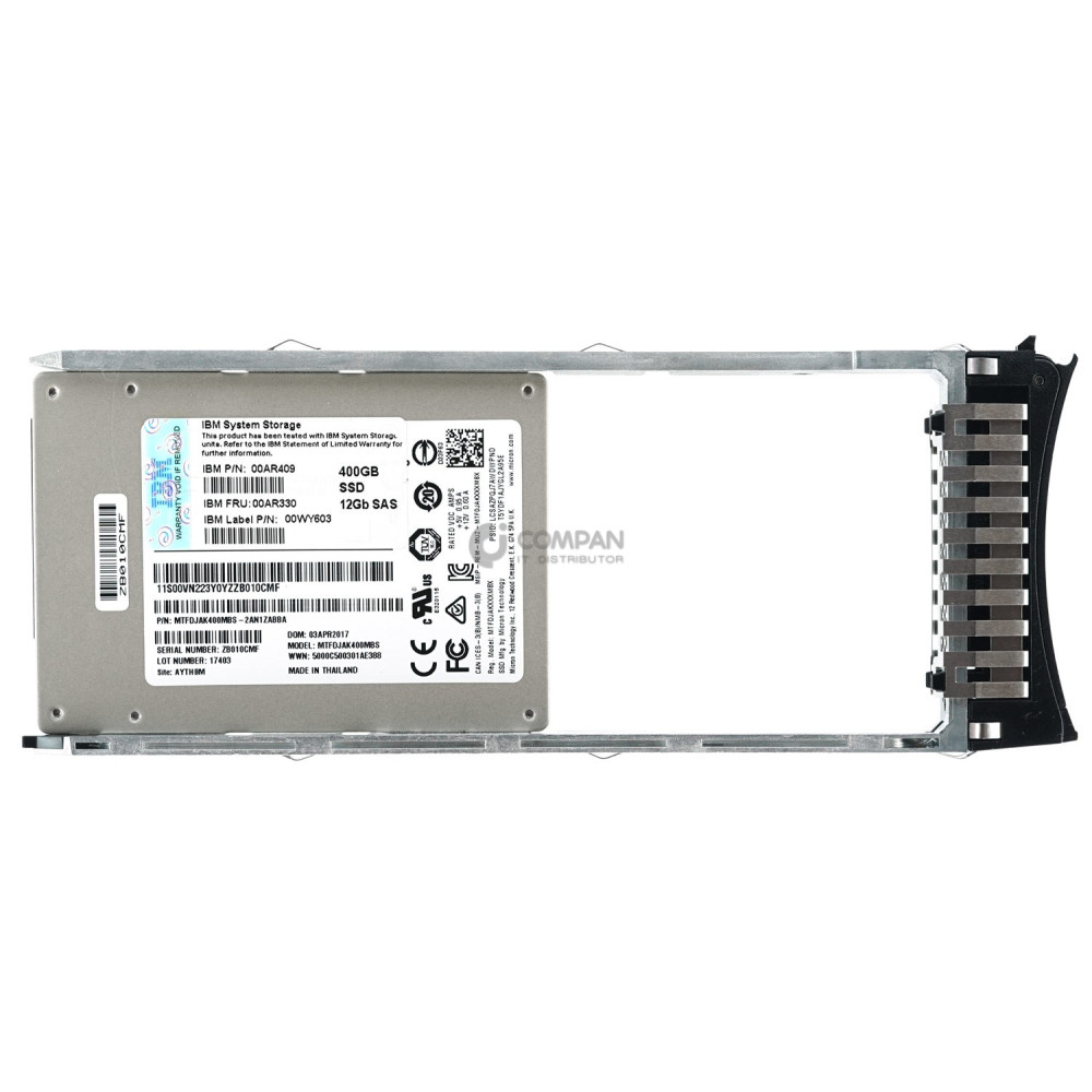 00AR330 IBM SSD 400GB SAS 12G 2.5" SFF HOT-SWAP FOR STORWIZE V7000 G2