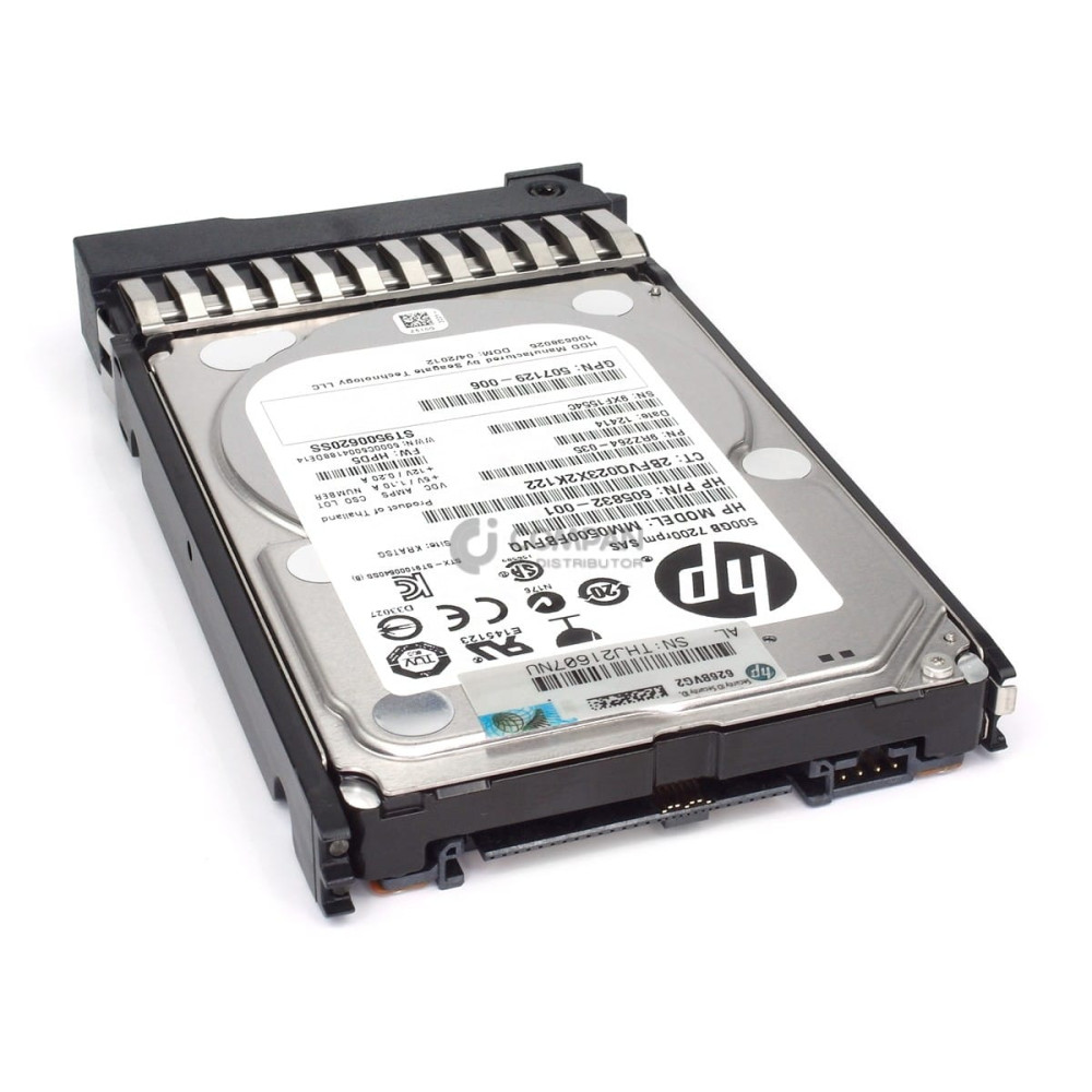 508009-001 HP HDD 500GB 7.2K SAS 6G 2.5" SFF HOT-SWAP