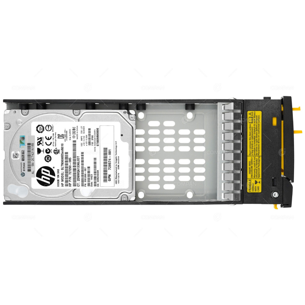727398-001 HP HDD 600GB 10K SAS 6G 2.5" SFF HOT-SWAP FOR 3PAR STORESERV