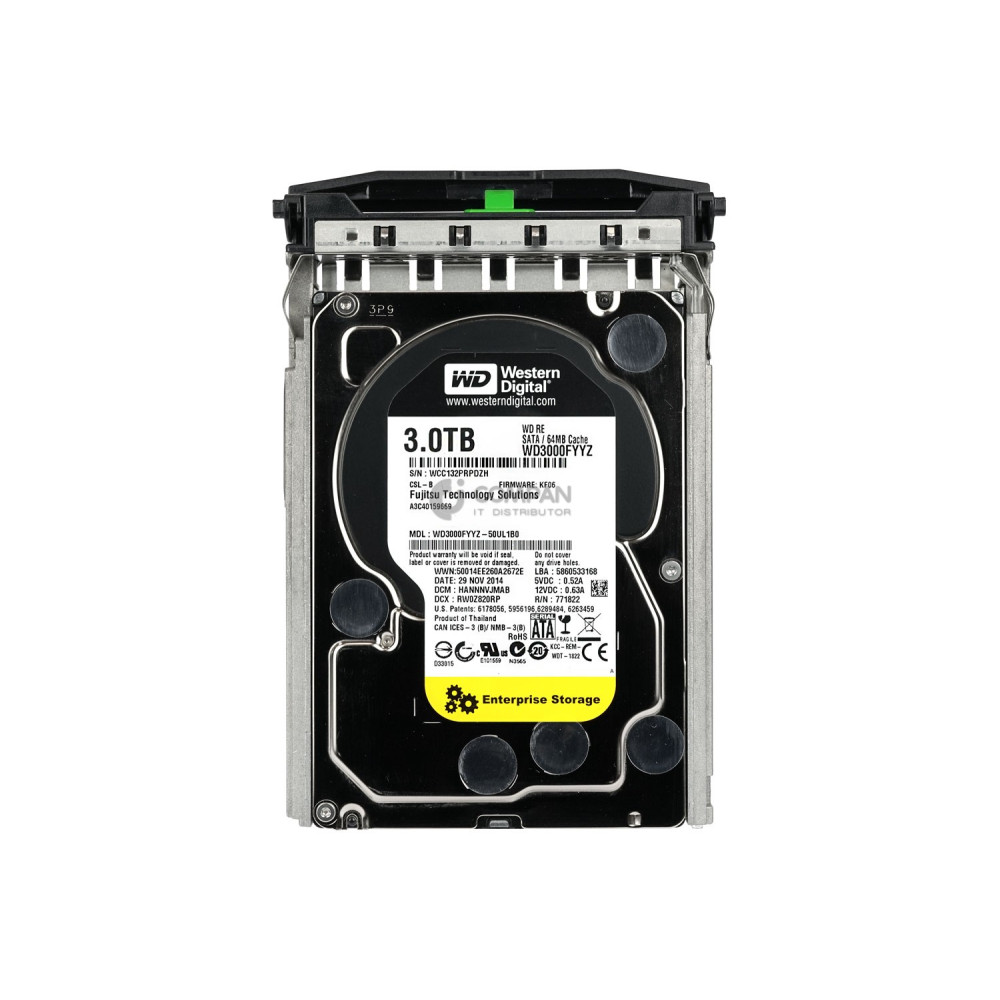 A3C40159669 FUJITSU HDD 3TB 7.2K SATA 6G 3.5" LFF