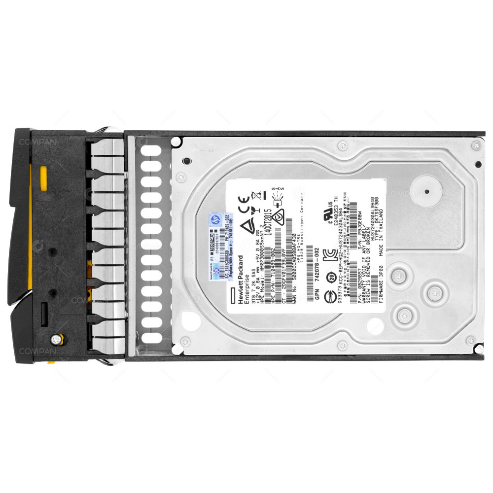 743181-001 HP HDD 3TB 7.2K SAS 6G 3.5" LFF HOT-SWAP FOR 3PAR M6720