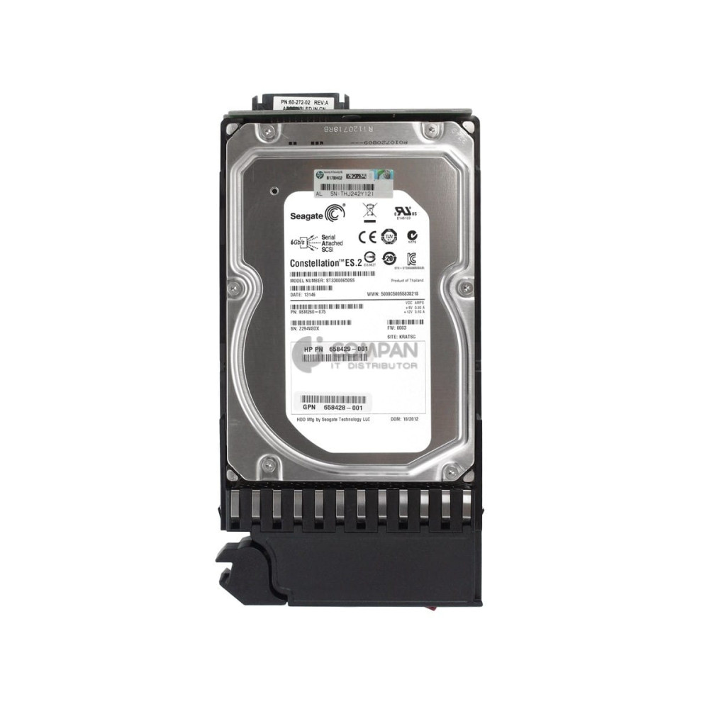 656102-001 HP HDD 3TB 7.2K SAS 6G 3.5" LFF HOT-SWAP FOR HPE MSA P2000