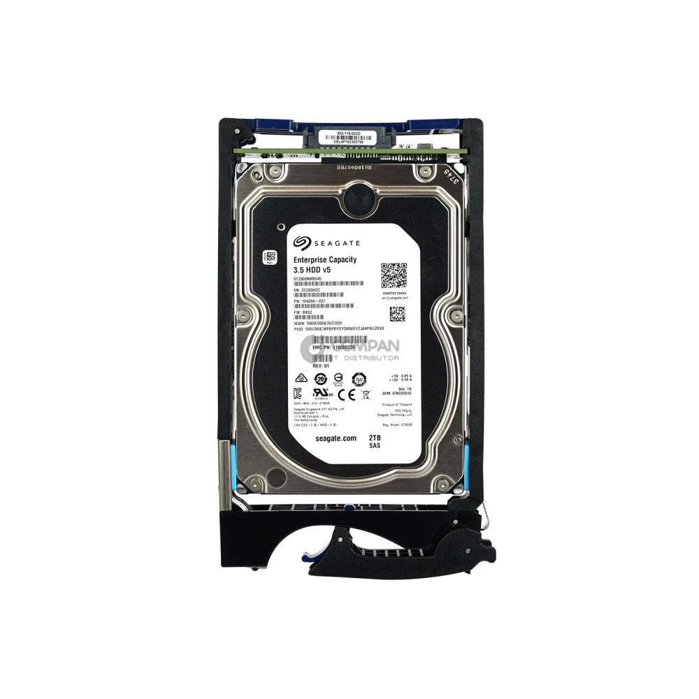 005052085 EMC HDD 2TB 7.2K SAS 6G 3.5" LFF 512 15T DATADOMAIN